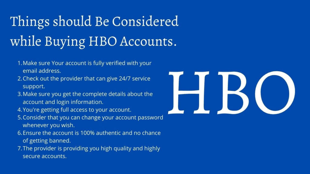 Buy HBO Account